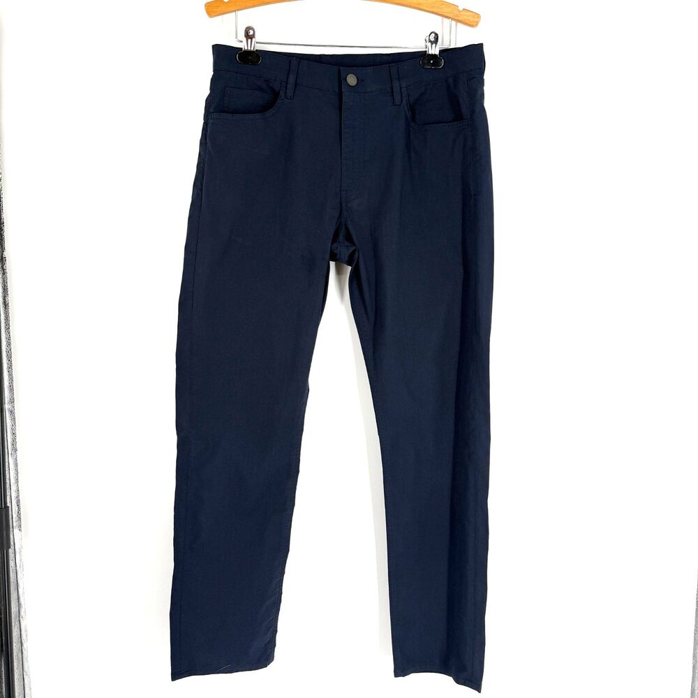 Faherty Movement 5-Pocket Pants Stretch Navy Cotton Performance Golf Mens 33